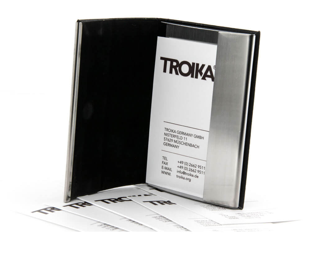BUSINESS CARD CASE "CARD STAND" - BLACK