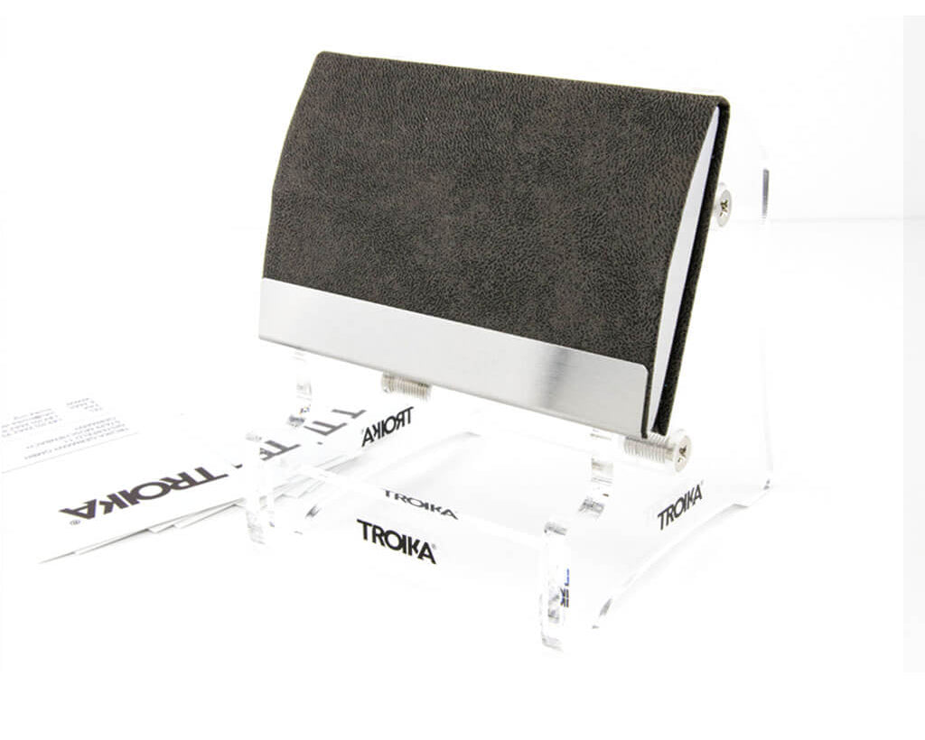 BUSINESS CARD CASE "CARD STAND" - GREY