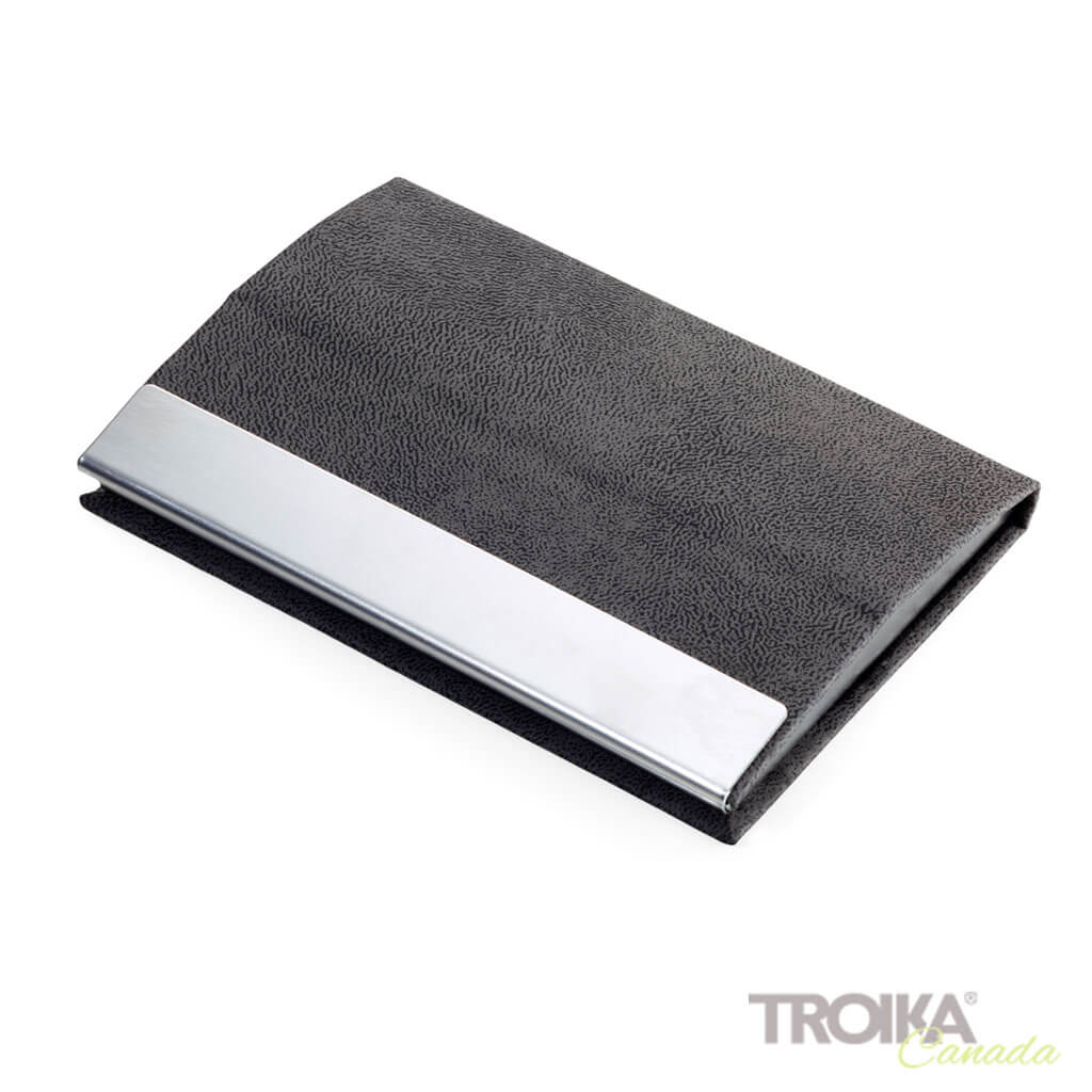 BUSINESS CARD CASE "CARD STAND" - GREY