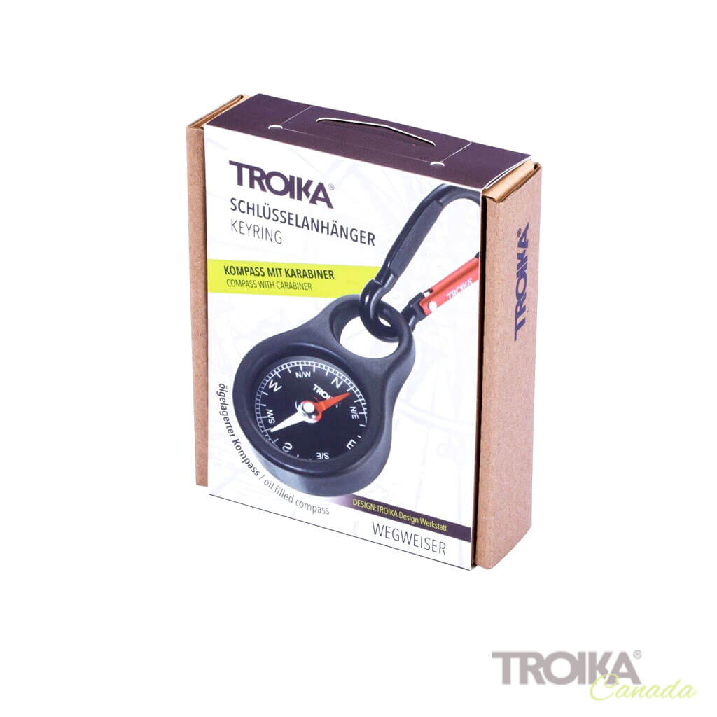 TROIKA Keychain "WEGWEISER" - Black