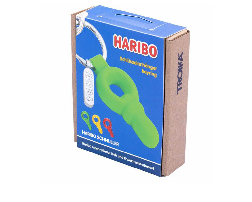 TROIKA Keychain "HARIBO SCHNULLER" - Green
