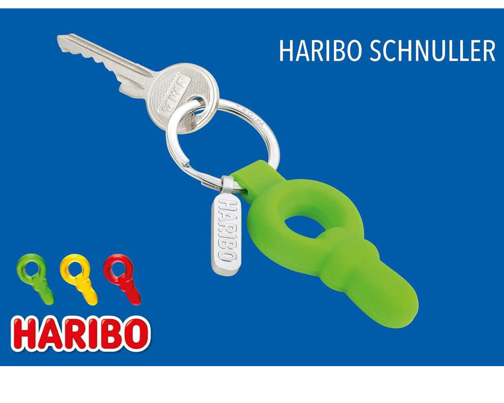 TROIKA Keychain "HARIBO SCHNULLER" - Green