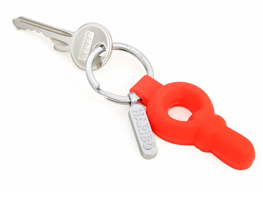 TROIKA Keychain "HARIBO SCHNULLER" - Red