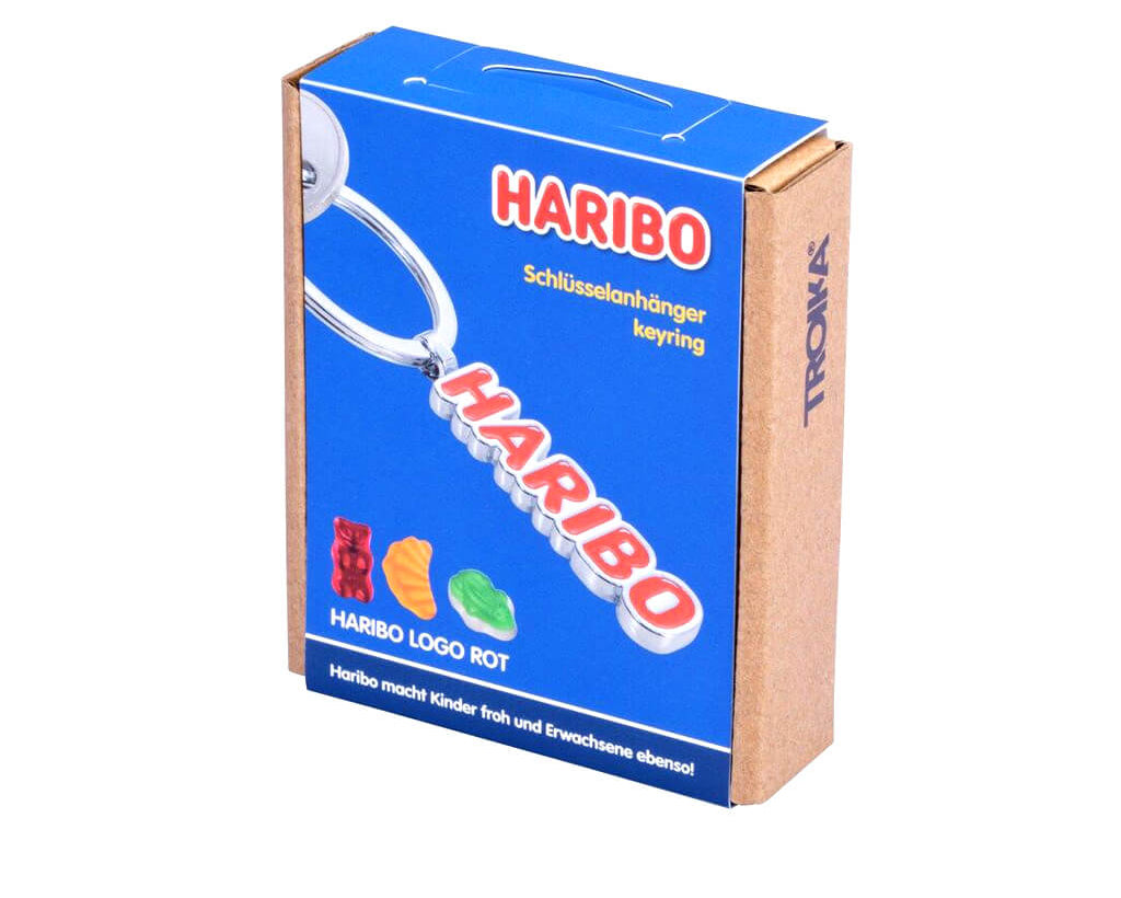TROIKA Keychain "HARIBO LOGO ROT"