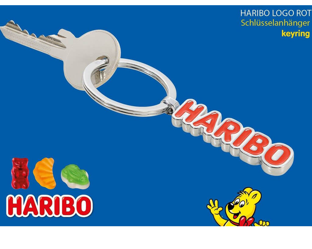TROIKA Keychain "HARIBO LOGO ROT"