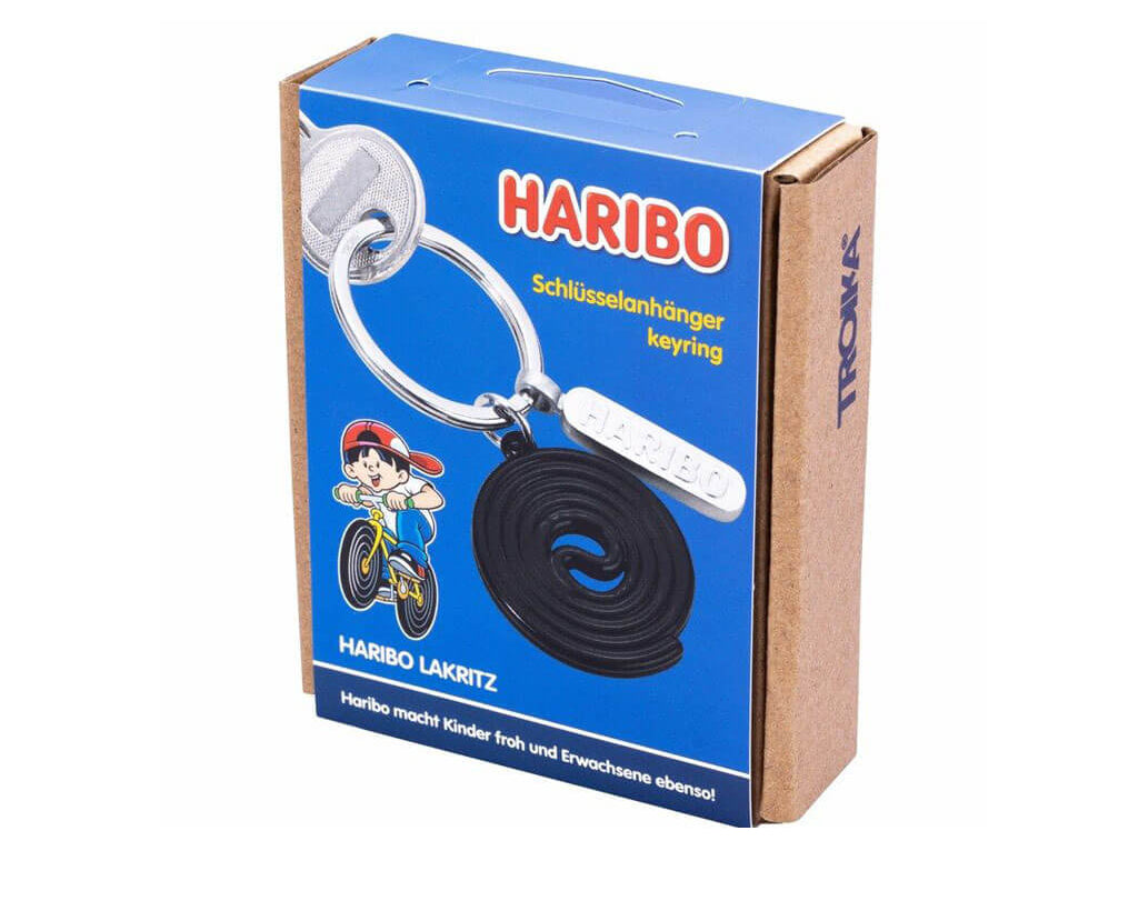 TROIKA Keychain "HARIBO LAKRITZ", in packaging
