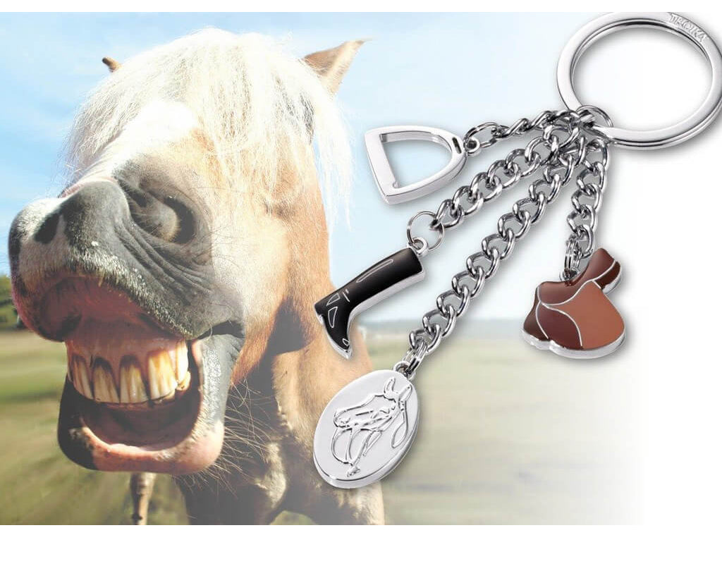 Troika Keychain with horse and sattle