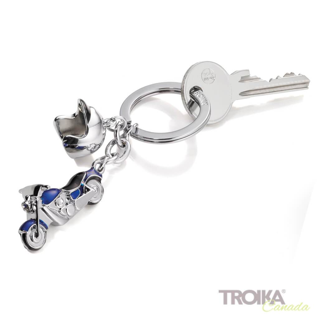 TROIKA Keyring with 2 charms "KEY CRUISING" blue