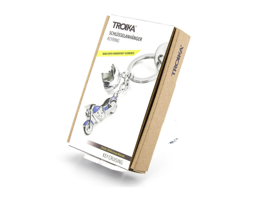 TROIKA Keyring with 2 charms "KEY CRUISING" blue