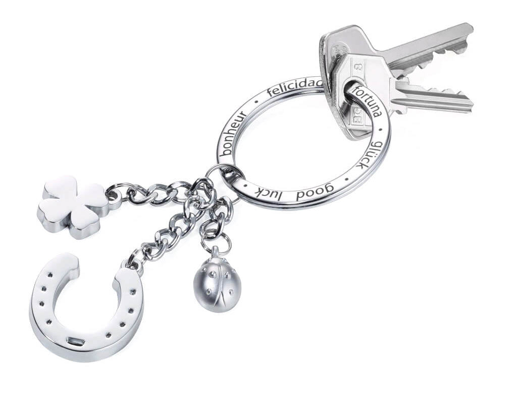 TROIKA Keychain "GLÜCKSBRINGER Hufeisen"