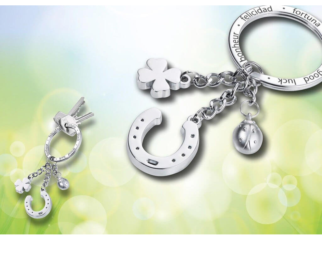 TROIKA Keychain "GLÜCKSBRINGER Hufeisen"