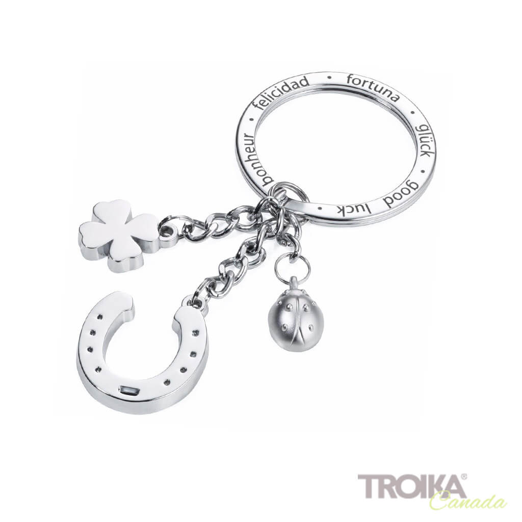 TROIKA Keychain "GLÜCKSBRINGER Hufeisen"