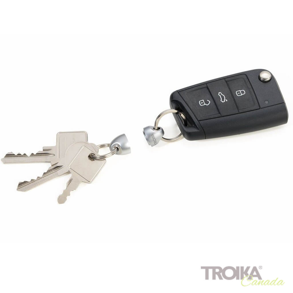 TROIKA Keyring "PLUS & MINUS" - MATT SILVER