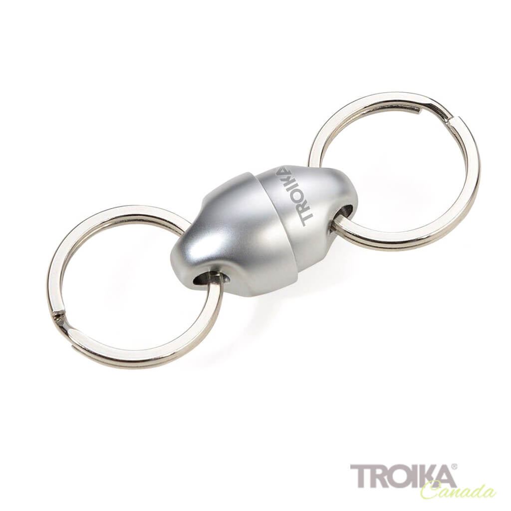 TROIKA Keyring "PLUS & MINUS" - MATT SILVER