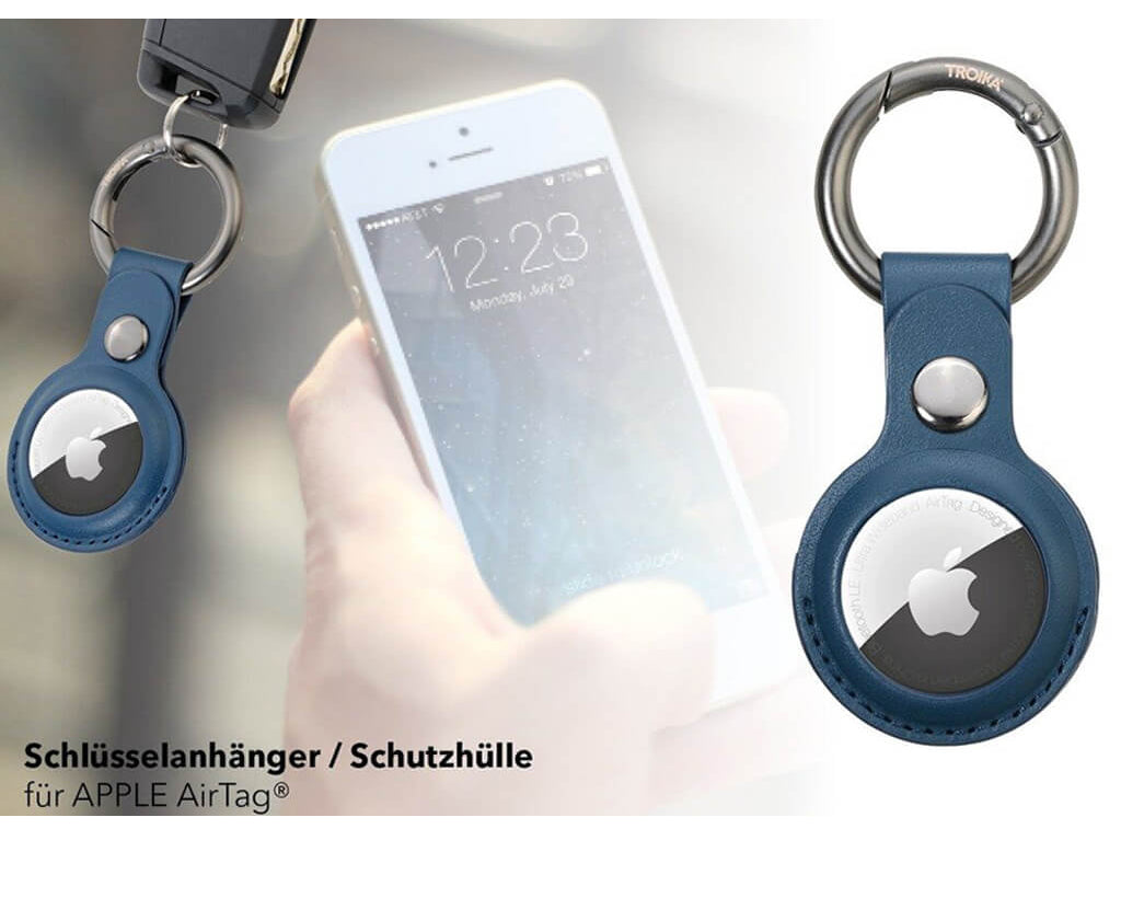 TROIKA Keyring "AIRTAG COVER" - BLUE