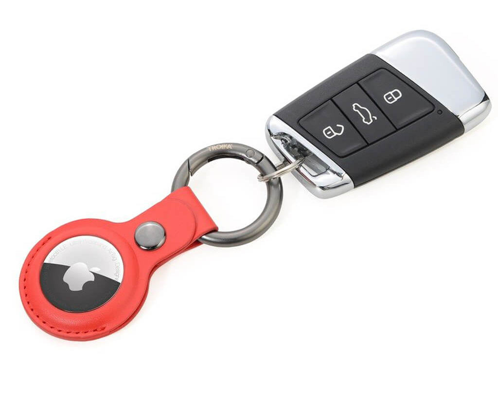TROIKA Keyring "AIRTAG COVER" - RED