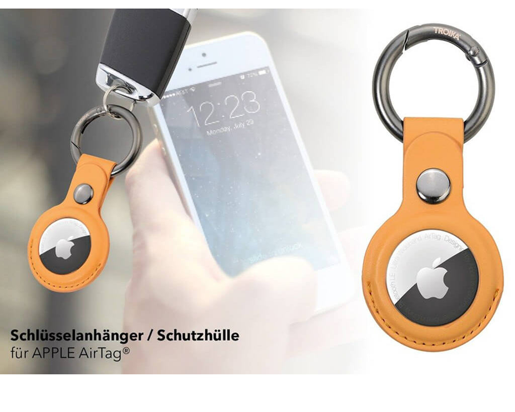 TROIKA Keyring "AIRTAG COVER" - YELLOW