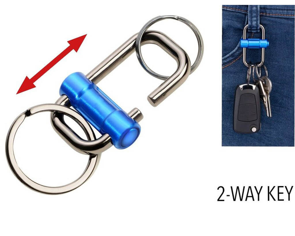 TROIKA Keychain "2-WAY KEY" - Blue