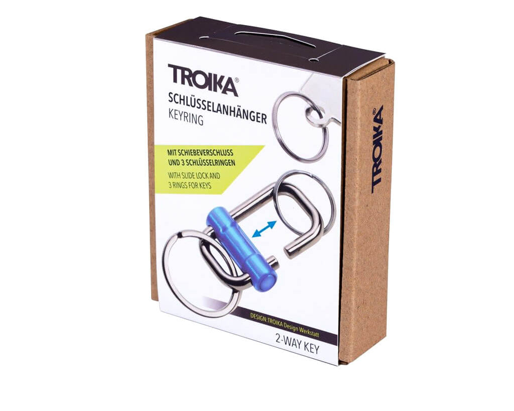 TROIKA Keychain "2-WAY KEY" - Blue