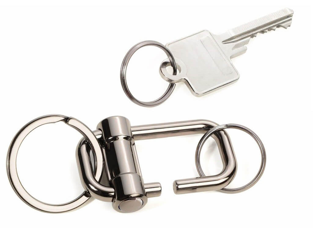 TROIKA Keychain "2-WAY KEY" - Grey