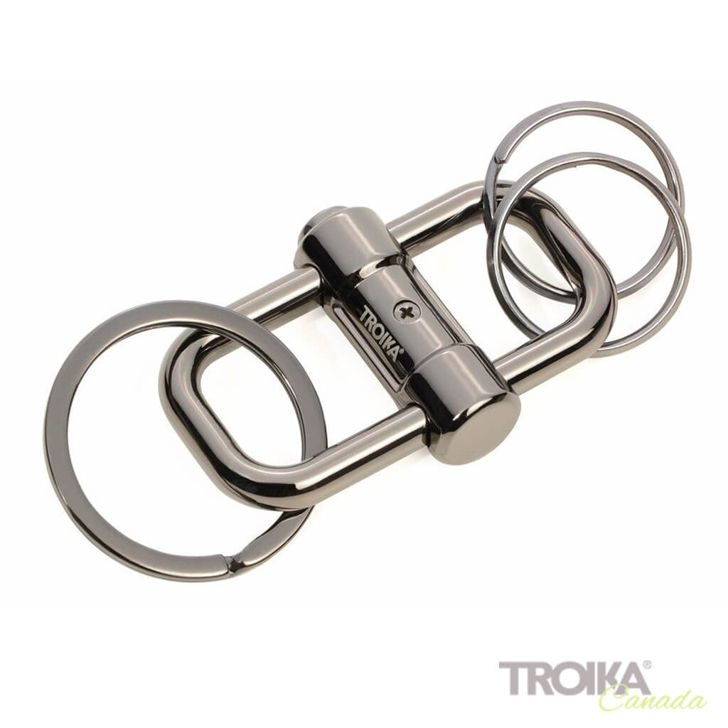 TROIKA Keychain "2-WAY KEY" - Grey