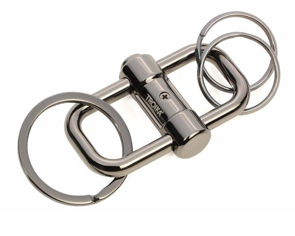 TROIKA Keychain "2-WAY KEY" - Grey