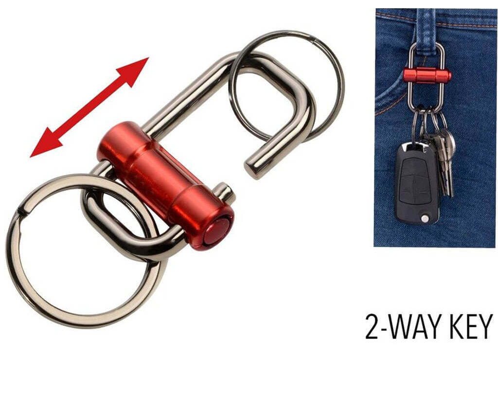 TROIKA Keychain "2-WAY KEY" - Red