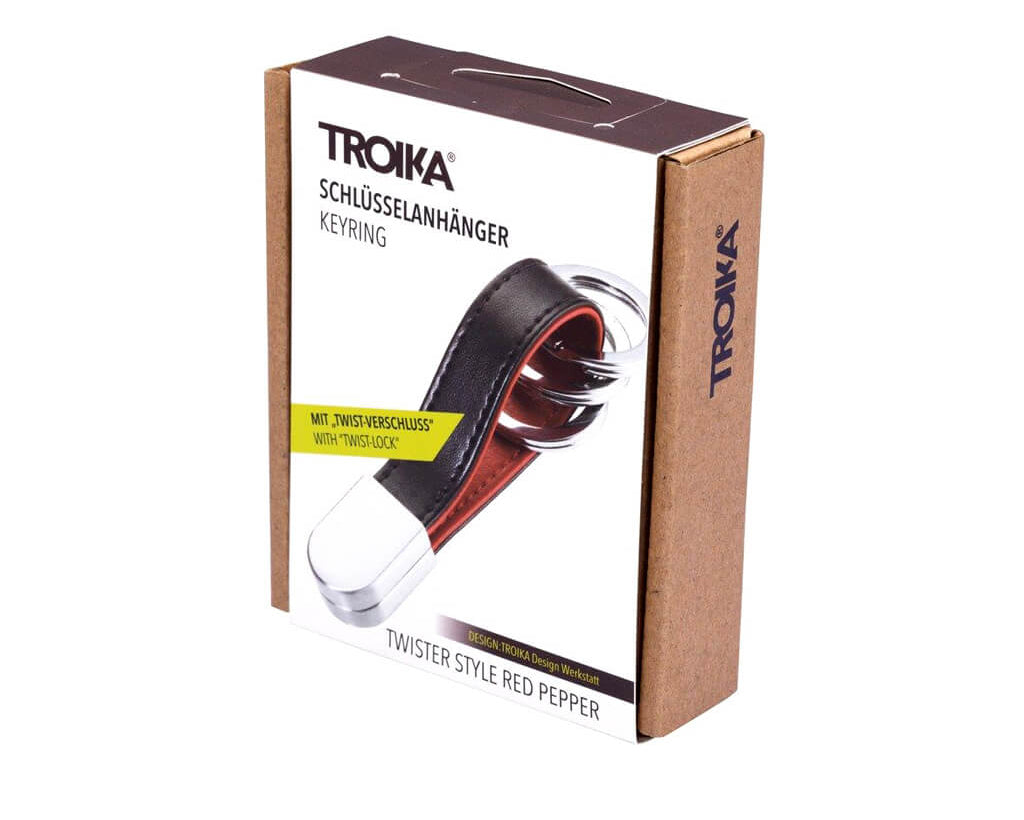 TROIKA Keychain "TWISTER STYLE RED PEPPER"
