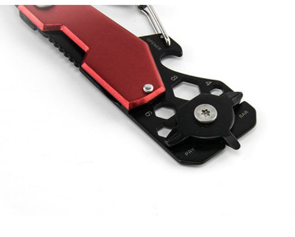 TROIKA Key organizer and mini tool "TOOLINATOR" - red