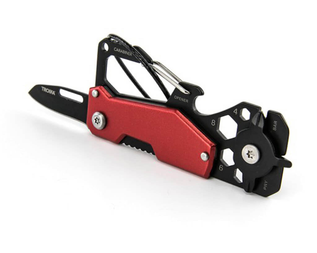 TROIKA Key organizer and mini tool "TOOLINATOR" - red