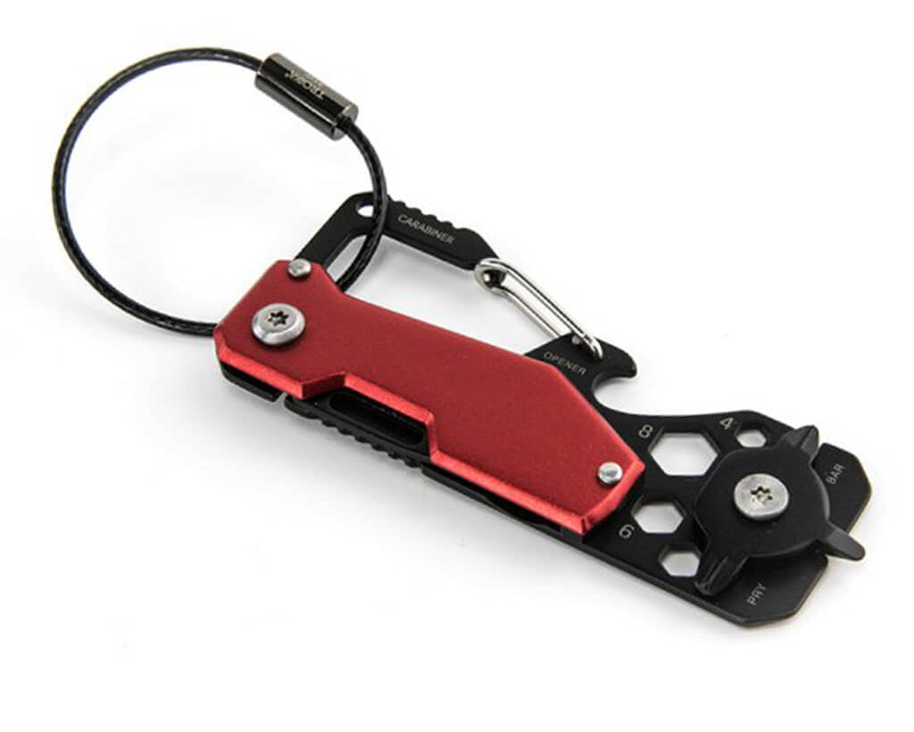 TROIKA Key organizer and mini tool "TOOLINATOR" - red