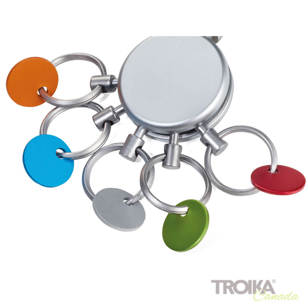 Replacement rings for PATENT/colour keyring matt, set of 5