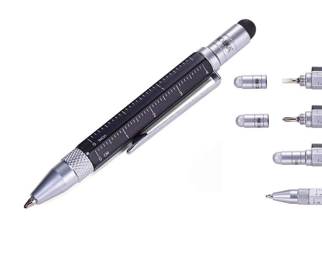 TROIKA Notepad DIN A7 incl. ballpoint pen LILIPUT - black-red