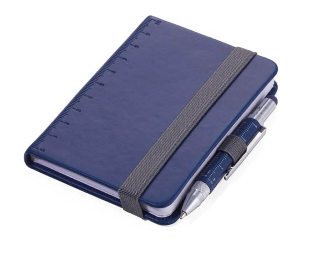 TROIKA Notepad DIN A7 incl. ballpoint pen LILIPUT - blue