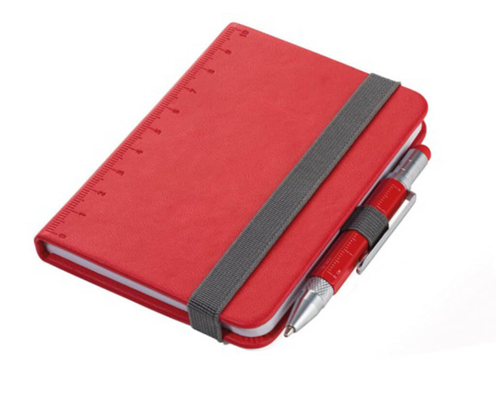 TROIKA Notepad DIN A7 incl. ballpoint pen LILIPUT - red