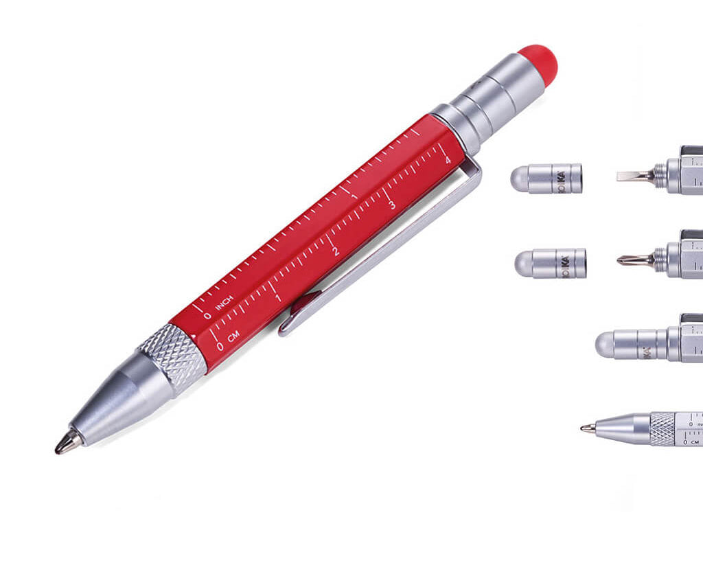TROIKA Notepad DIN A7 incl. ballpoint pen LILIPUT - red