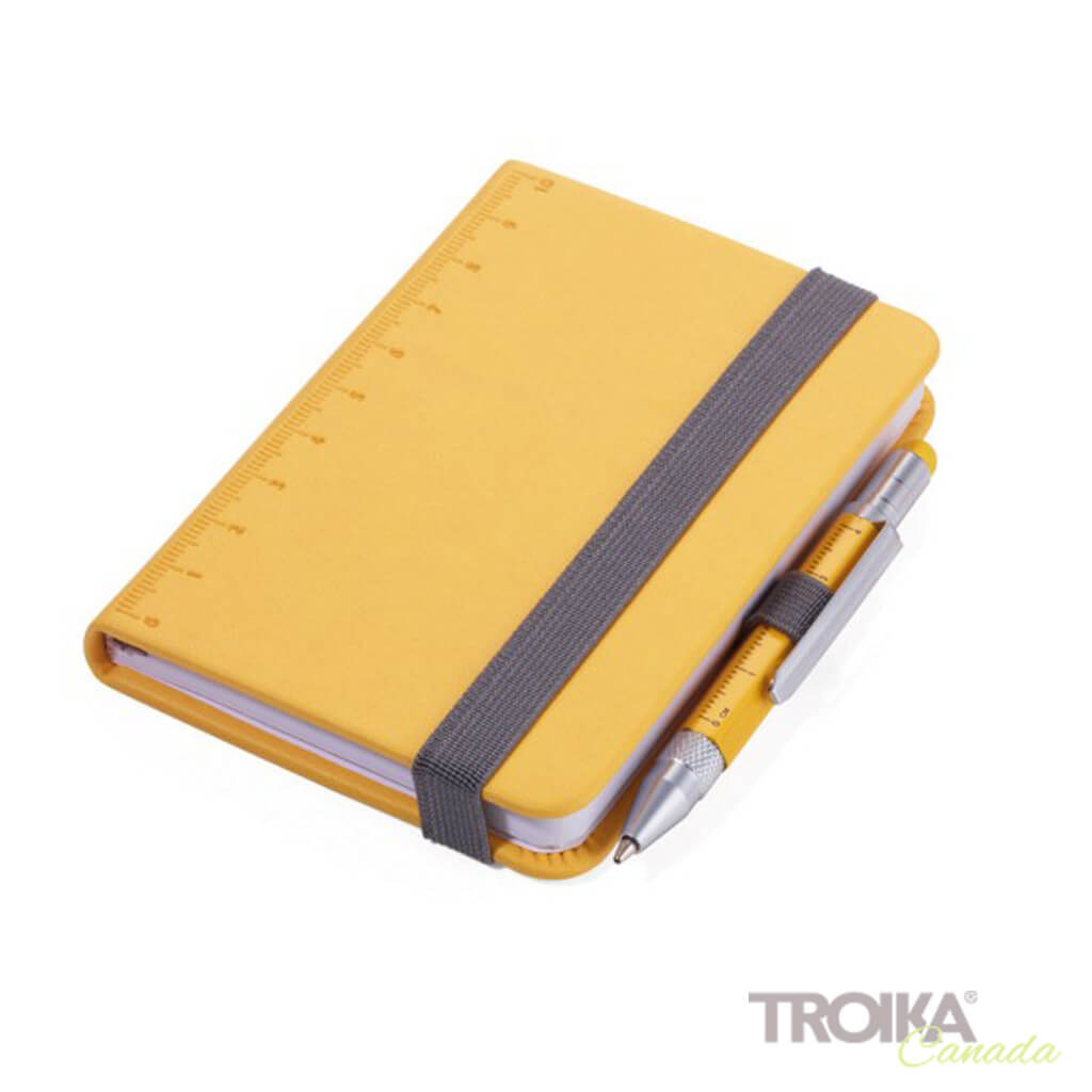 TROIKA Notepad DIN A7 incl. ballpoint pen LILIPUT - yellow