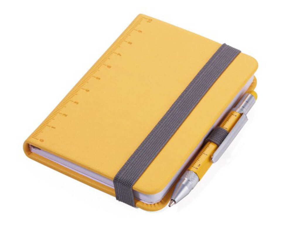 TROIKA Notepad DIN A7 incl. ballpoint pen LILIPUT - yellow