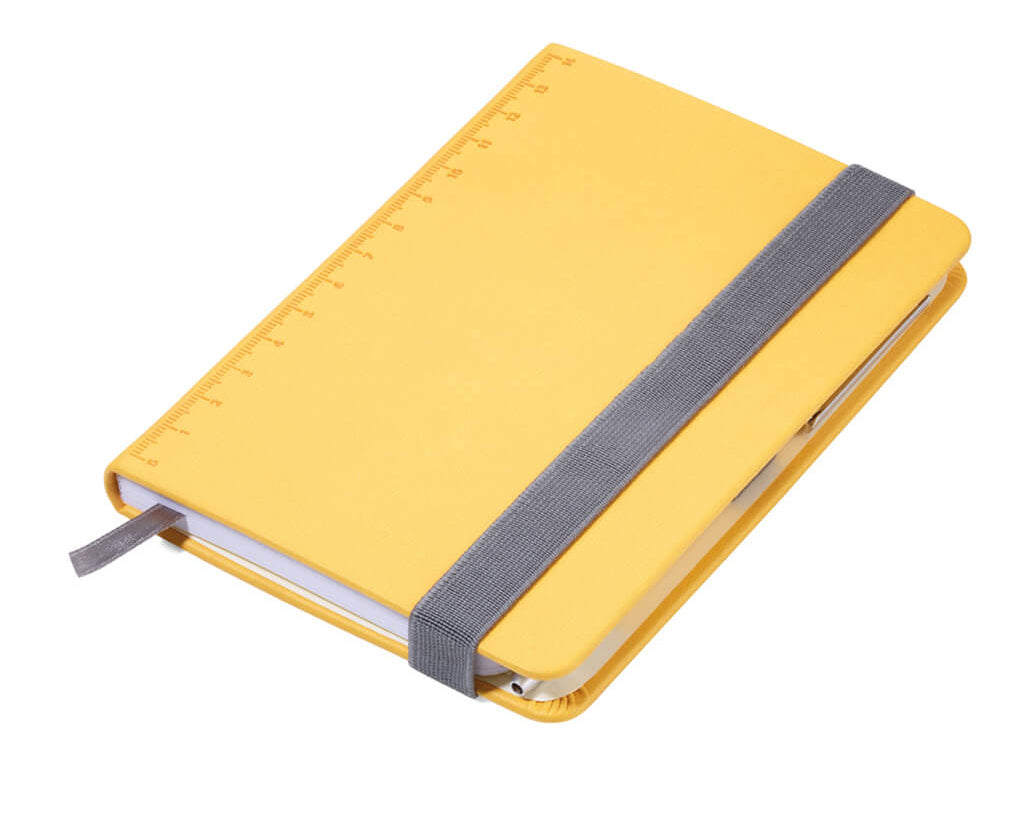 TROIKA Notepad DIN A6 incl. ballpoint pen SLIM - YELLOW