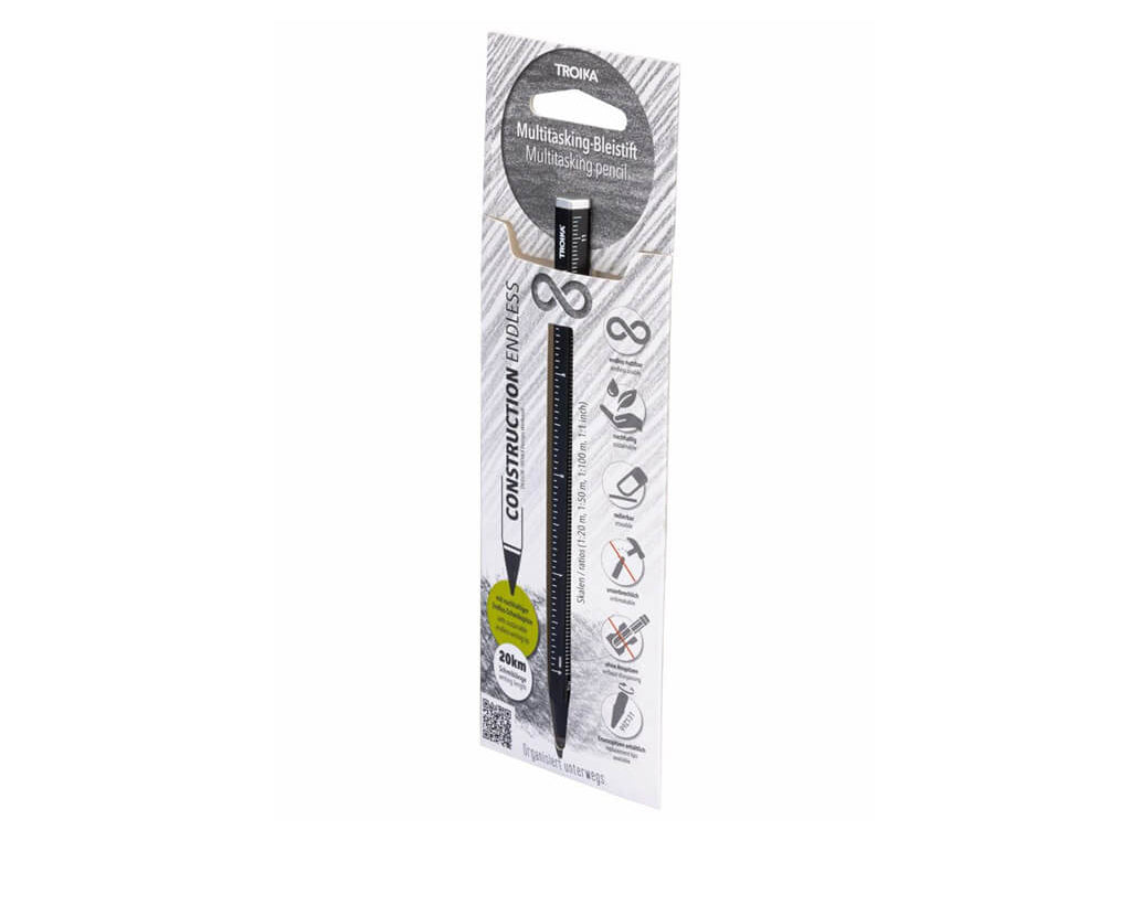 Troika Multitasking Pencil "CONSTRUCTION ENDLESS" - BLACK