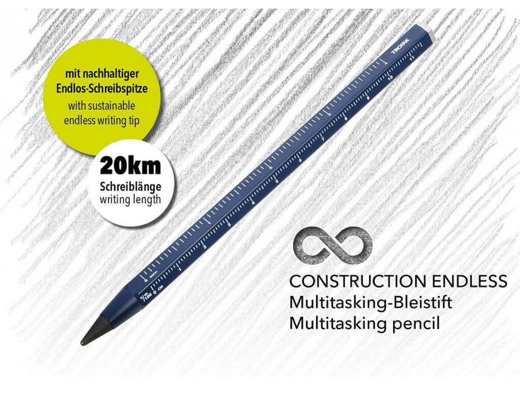 Troika Multitasking Pencil "CONSTRUCTION ENDLESS" - BLUE