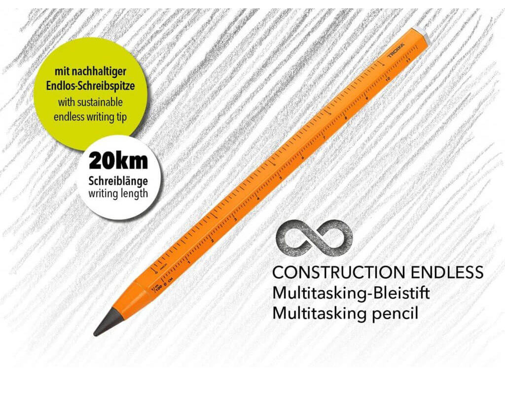 Troika Multitasking pencil "CONSTRUCTION ENDLESS" orange
