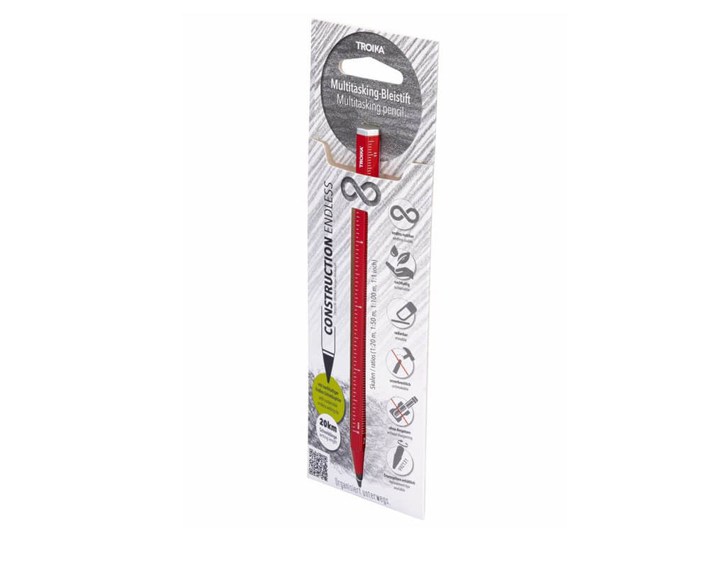 Troika Multitasking Pencil "CONSTRUCTION ENDLESS" - RED