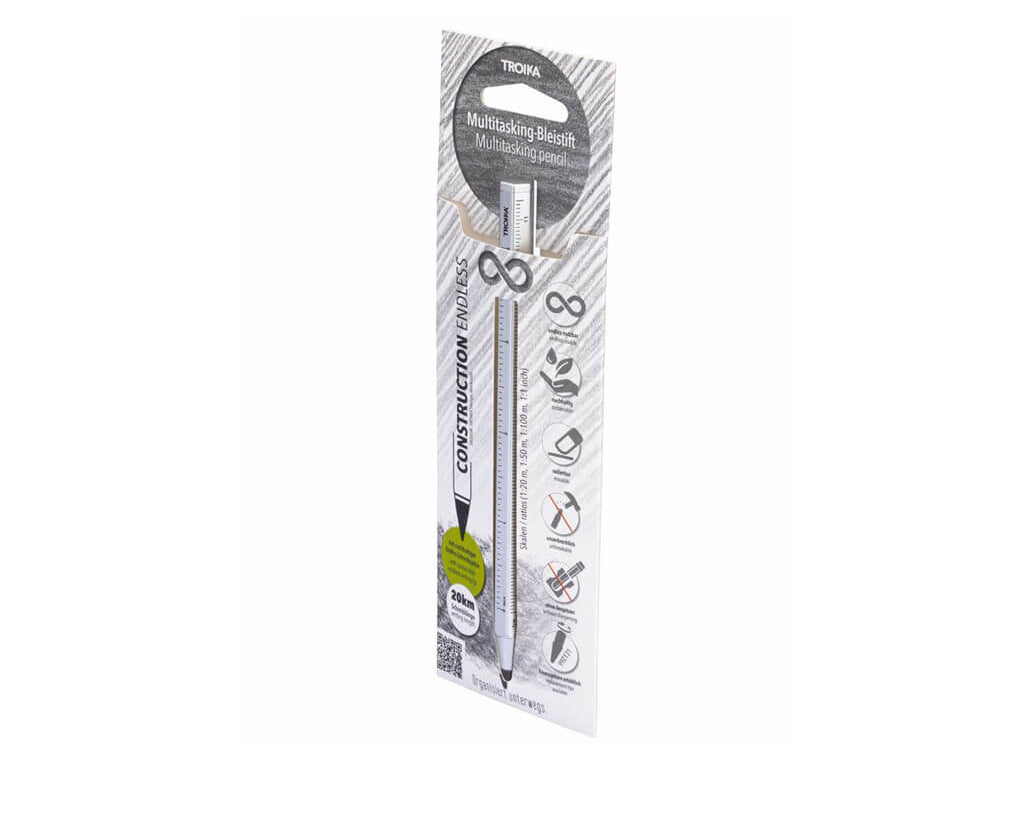 Troika Multitasking Pencil "CONSTRUCTION ENDLESS" - SILVER