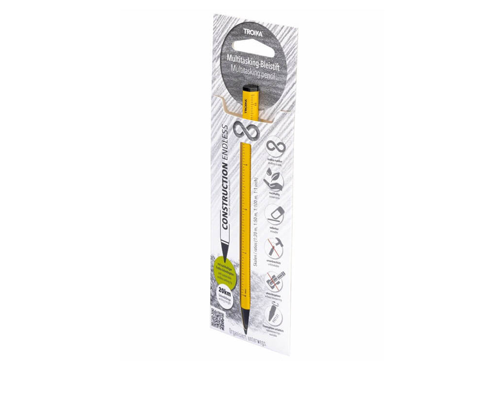 Troika Multitasking Pencil "CONSTRUCTION ENDLESS" - YELLOW