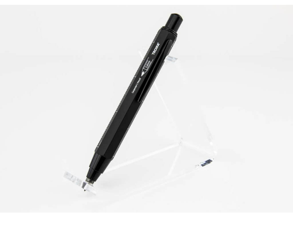 Troikas Black Carpenter's Pencil on display from left
