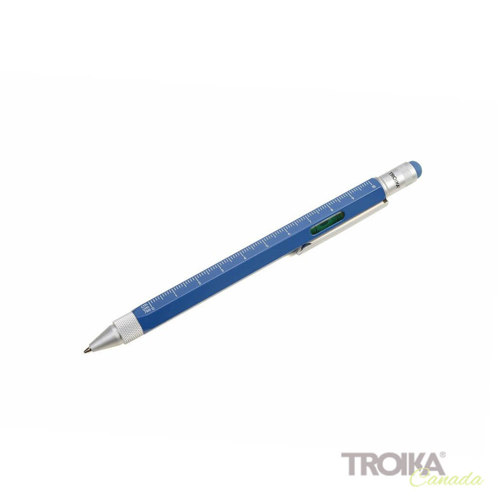 TROIKA Multitasking Ballpoint Pen "CONSTRUCTION" - Atlantic Blue