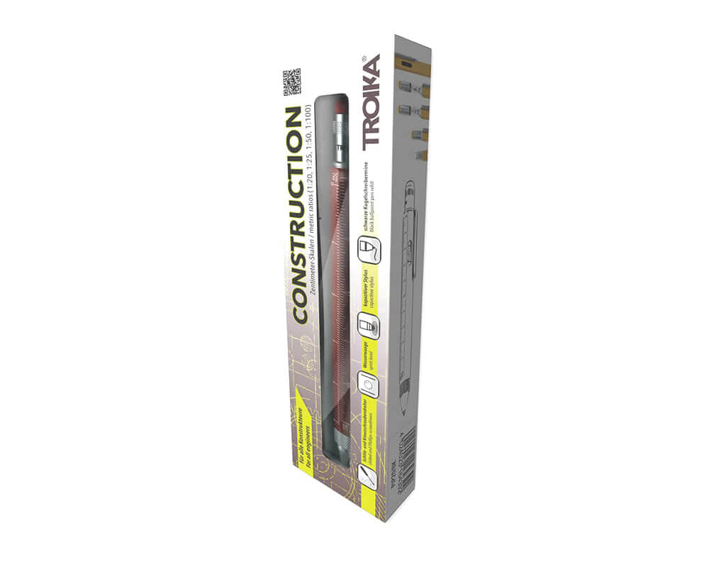 TROIKA MULTITASKING BALLPOINT PEN "CONSTRUCTION" - CORAL