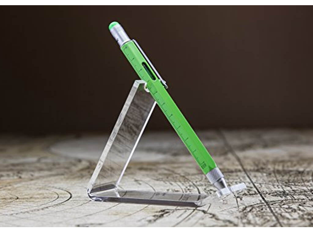 TROIKA MULTITASKING BALLPOINT PEN "CONSTRUCTION" - NEON GREEN