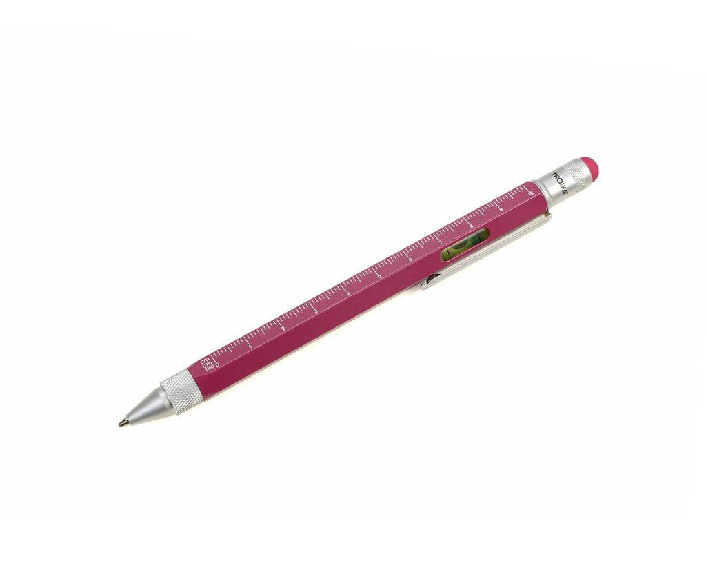 TROIKA Multitasking Ballpoint Pen "CONSTRUCTION" - Orchid Flower